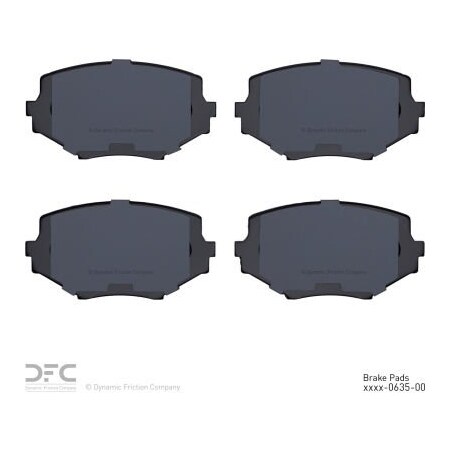 Dynamic Friction Co DFC 3000 Semi-Metallic Brake Pads - 1311-0635-00